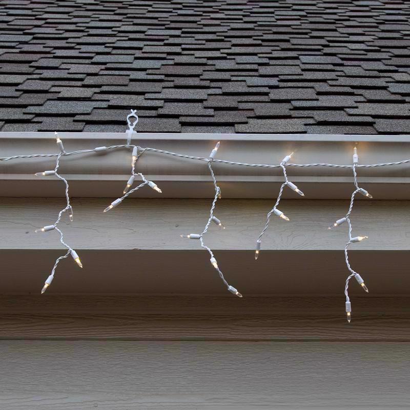 Celebrations Classic LED T5 Warm White 100 ct Icicle Christmas Lights 6.3 ft.