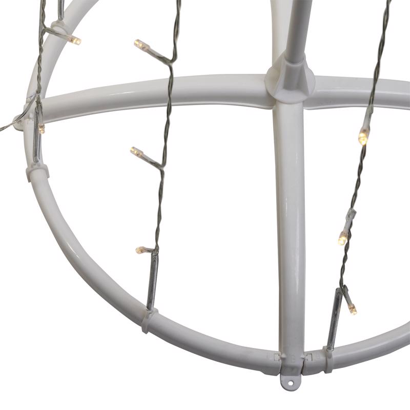 Celebrations Platinum Brilliant LED RGBW Straight Frame Tree 4 ft. Yard Decor