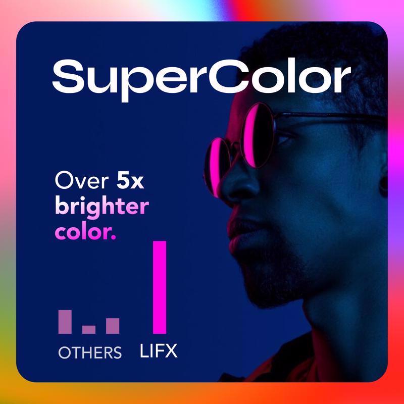 LIFX Smart Home LED Smart-Enabled String Lights Multicolored 24 ft. 12 lights