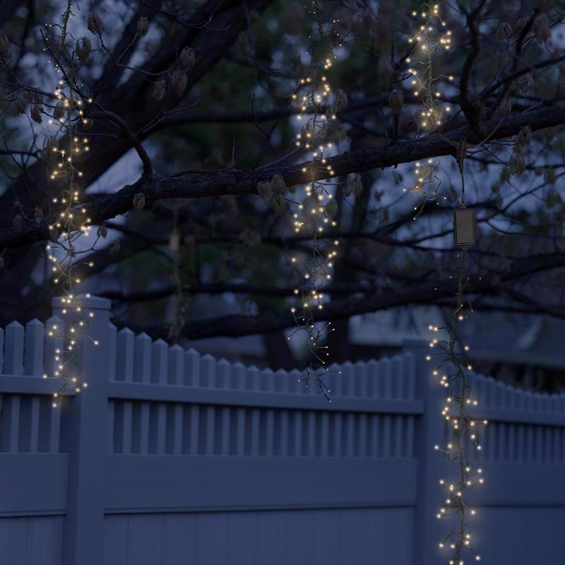 Celebrations LED Clear Cluster Rain Lights 47 in. Hanging Decor