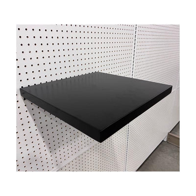 17 in. W X 16 in. D Black Metal Floating Shelf