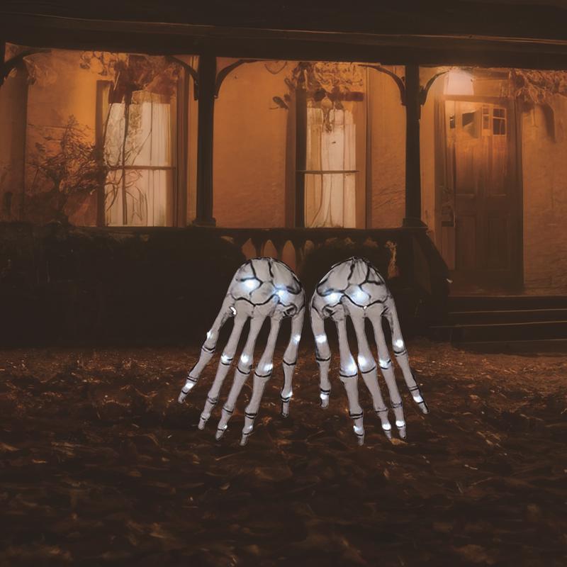 A Holiday Company 3 ft. LED Prelit Posable Skeleton Hands Halloween Decor