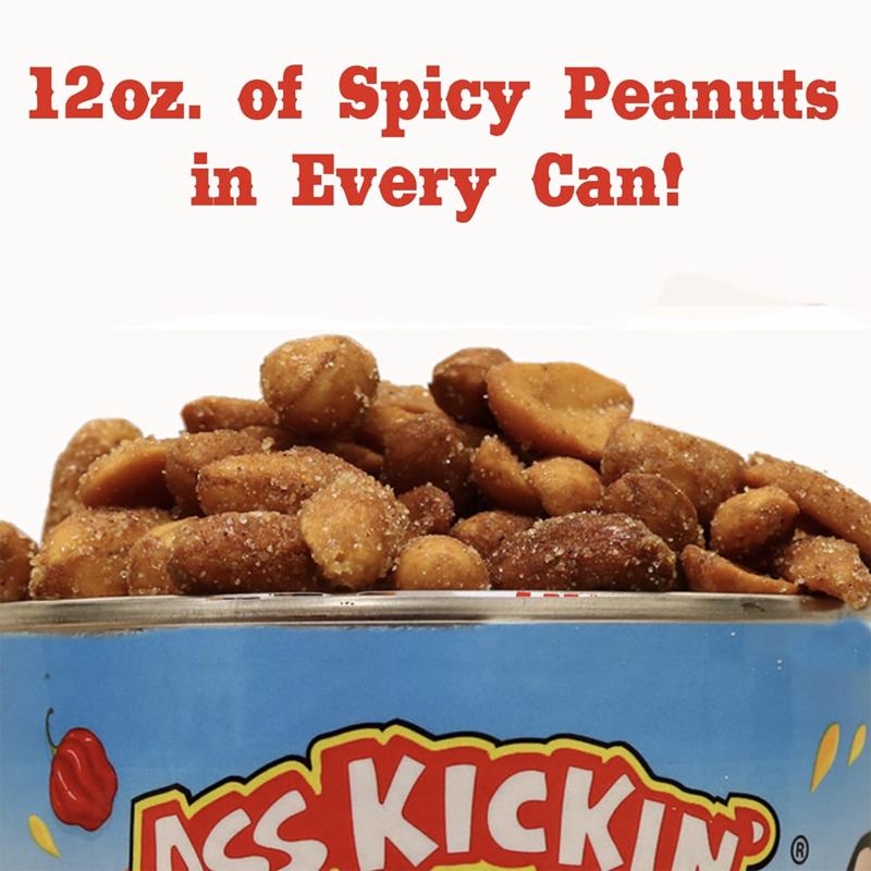 Ass Kickin' Habanero Honey Peanuts 12 oz Canister