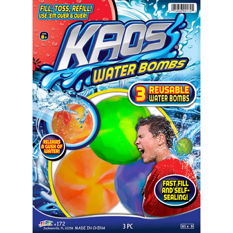 Kaos Water Bombs Assorted 3 pc