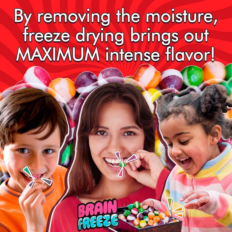 Brain Freeze Rainbow Crunch Fruit Candy 5.6 oz