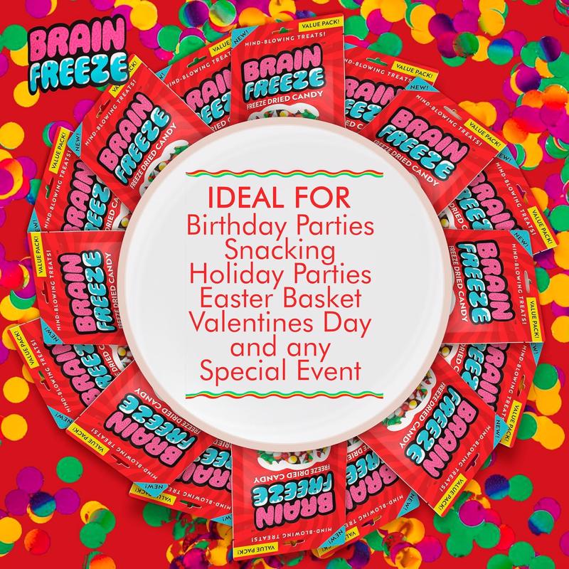 Brain Freeze Rainbow Crunch Fruit Candy 5.6 oz