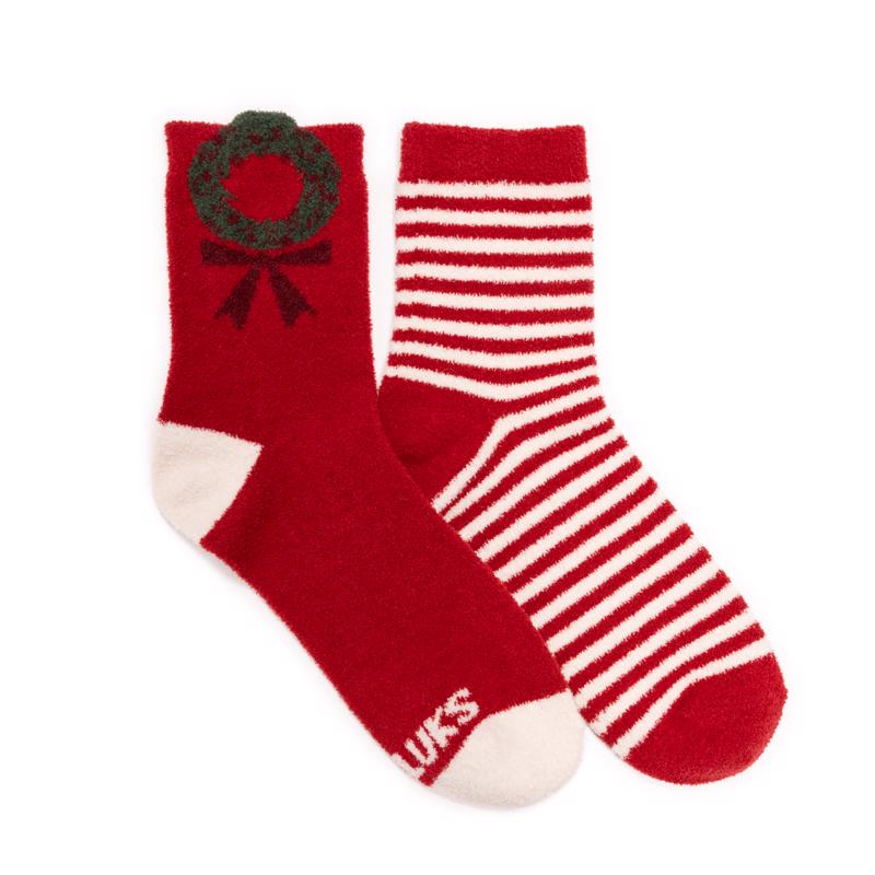 Muk Luks Women's Cozy Holiday One Size Fits Most Novelty Socks Assorted