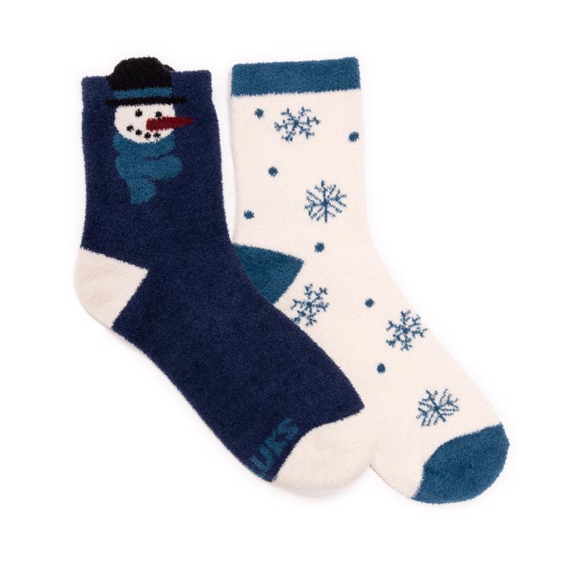 Muk Luks Women's Cozy Holiday One Size Fits Most Novelty Socks Assorted