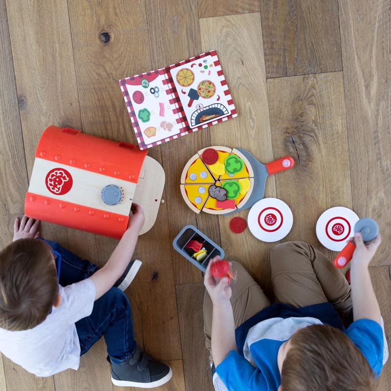 Fat Brain Toy Pretendables Backyard Pizza Oven Set Assorted 14 pc
