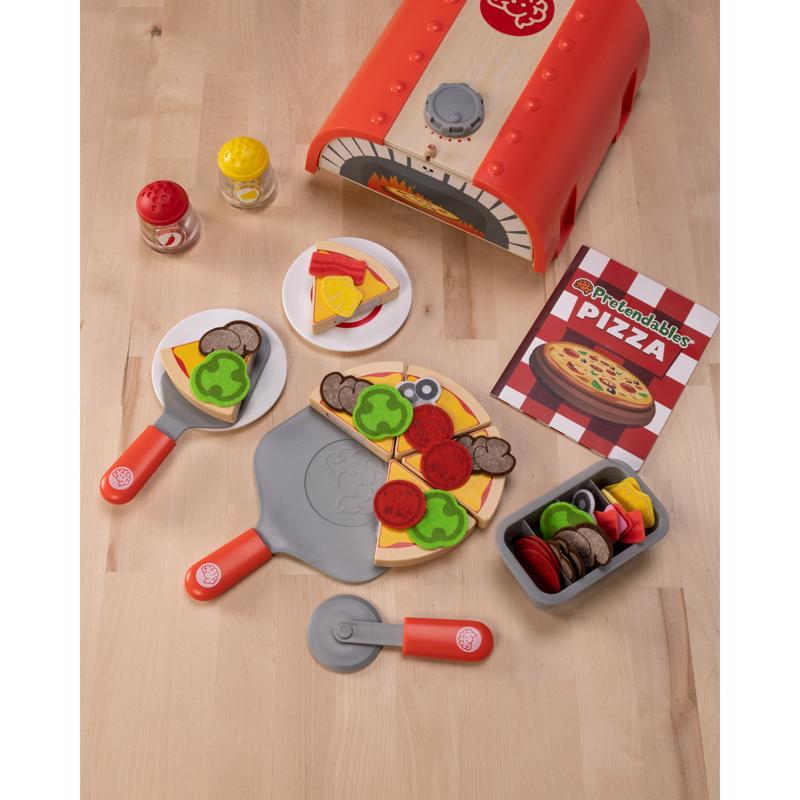 Fat Brain Toy Pretendables Backyard Pizza Oven Set Assorted 14 pc