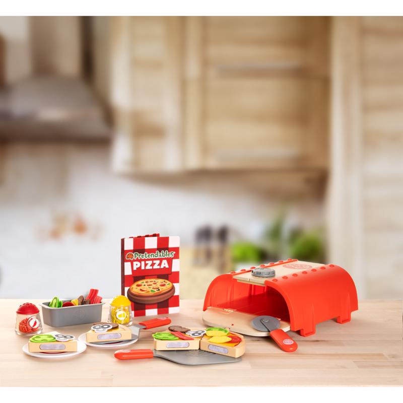 Fat Brain Toy Pretendables Backyard Pizza Oven Set Assorted 14 pc