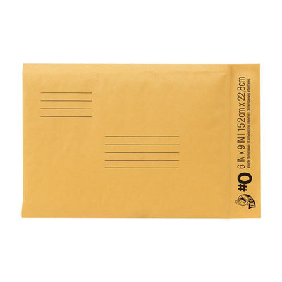 Duck 6 in. W X 9 in. L No. 0 Beige Padded Envelope
