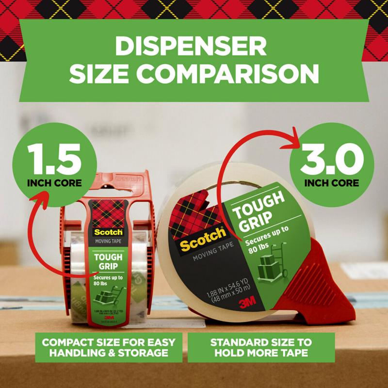 Scotch Tough Grip 1.88 in. W X 54.6 yd L Moving Tape
