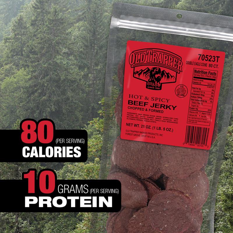 Old Trapper Double Eagles Hot and Spicy Beef Jerky 21 oz Pouch