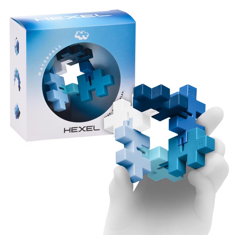 Plus-Plus Hexel Fidget Toy Multicolored 18 pc