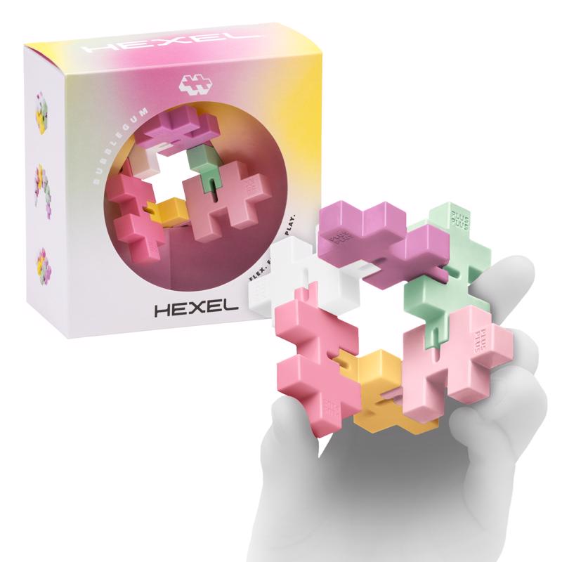 Plus-Plus Hexel Fidget Toy Multicolored 18 pc