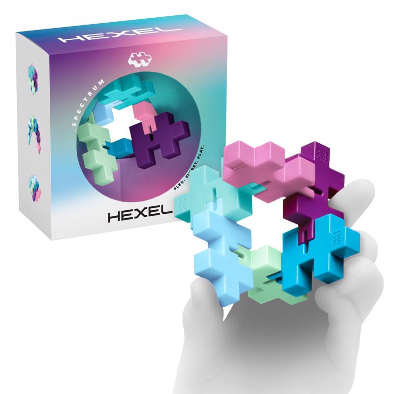 Plus-Plus Hexel Fidget Toy Multicolored 18 pc
