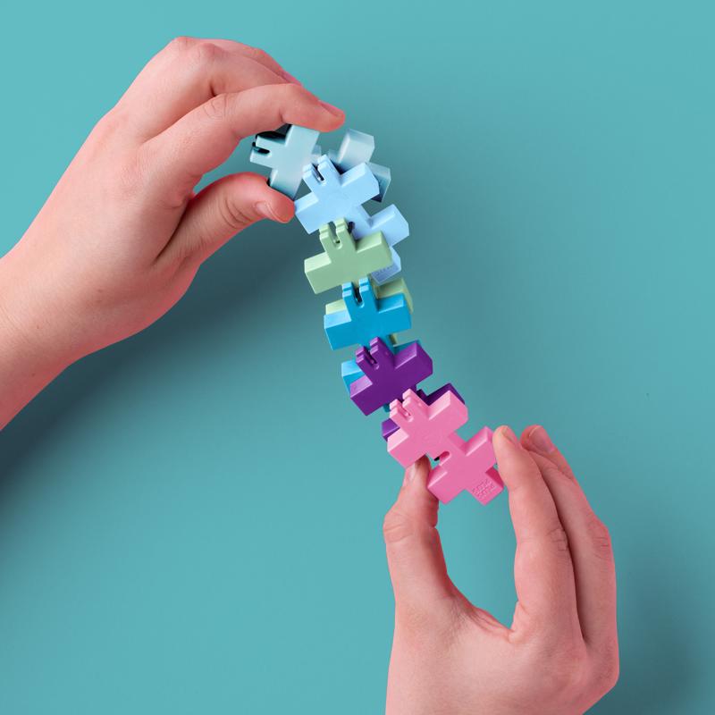 Plus-Plus Hexel Fidget Toy Multicolored 18 pc