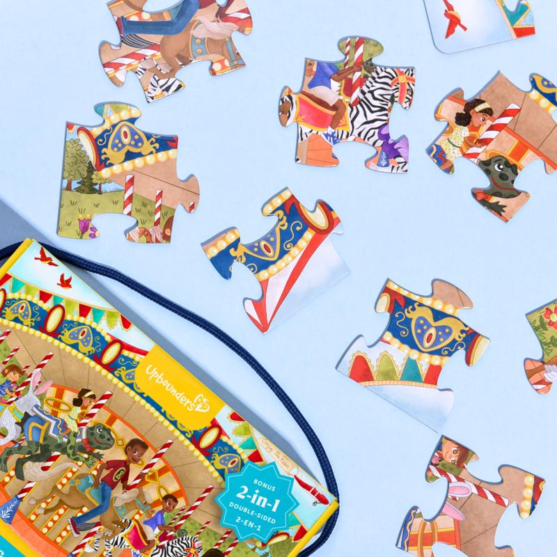 Upbounders Joyful Carousel 2-Sided Jumbo Puzzle 24 pc