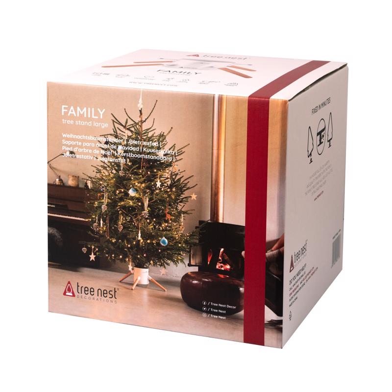 Tree Nest Metal/Wood Real Christmas Tree Stand 10 ft.