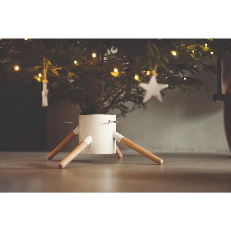 Tree Nest Metal/Wood Real Christmas Tree Stand 10 ft.