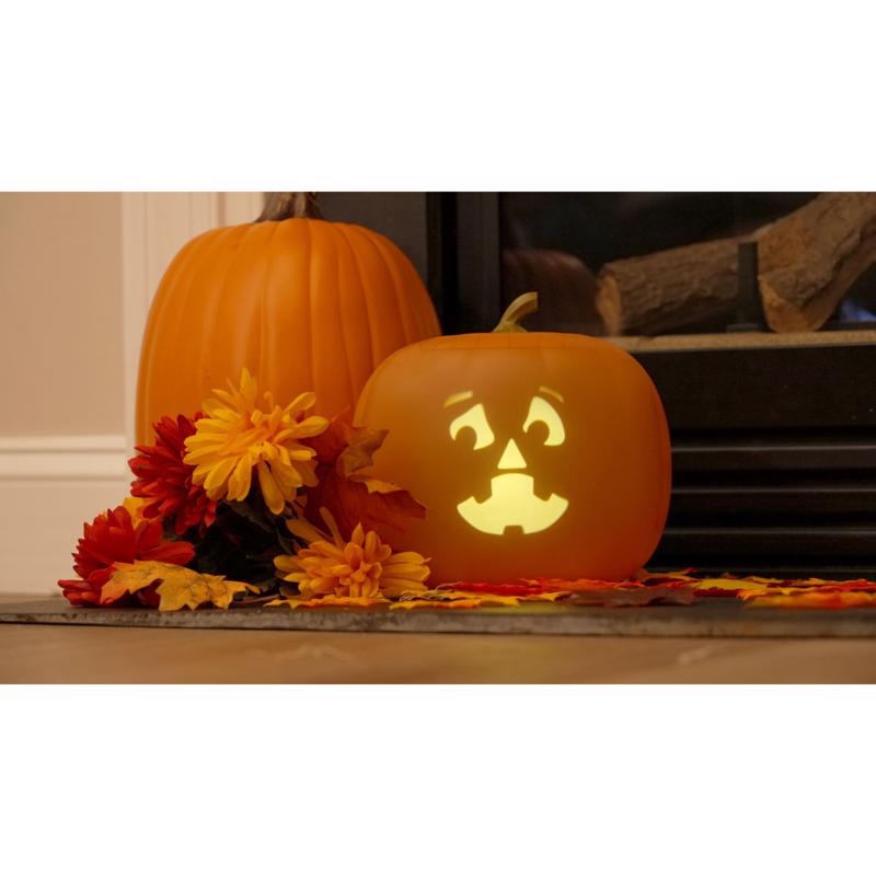 ANIMAT3D Orange 11 in. LED Blink Jabberin Jack Halloween Decor