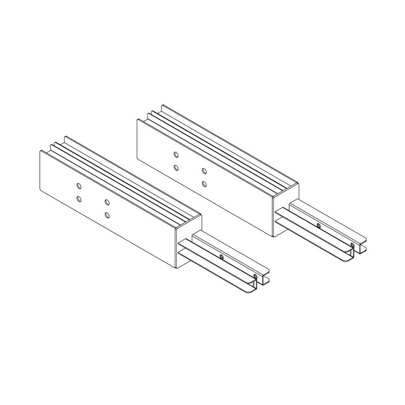 18 in. H X 4 in. W X 5 in. D Black Metal Mini I Beam Display