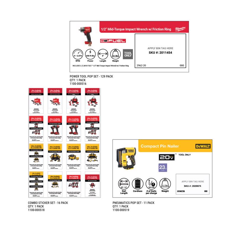 8.5 in. H X 11 in. W Power Tools POP Card 278 each