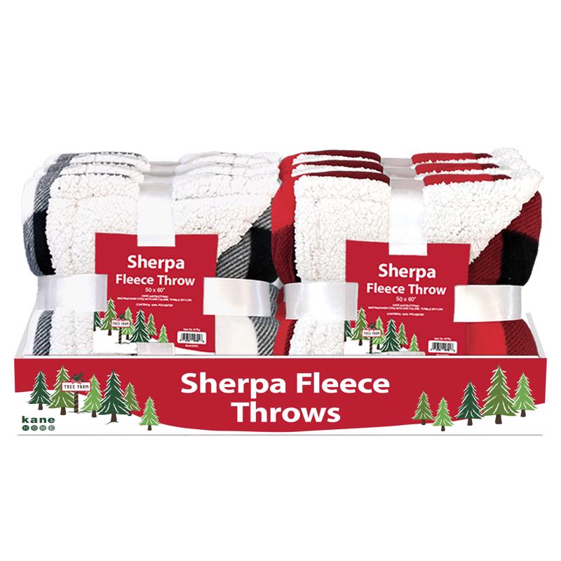 Kane Home Holiday Plaid Fleece Throw