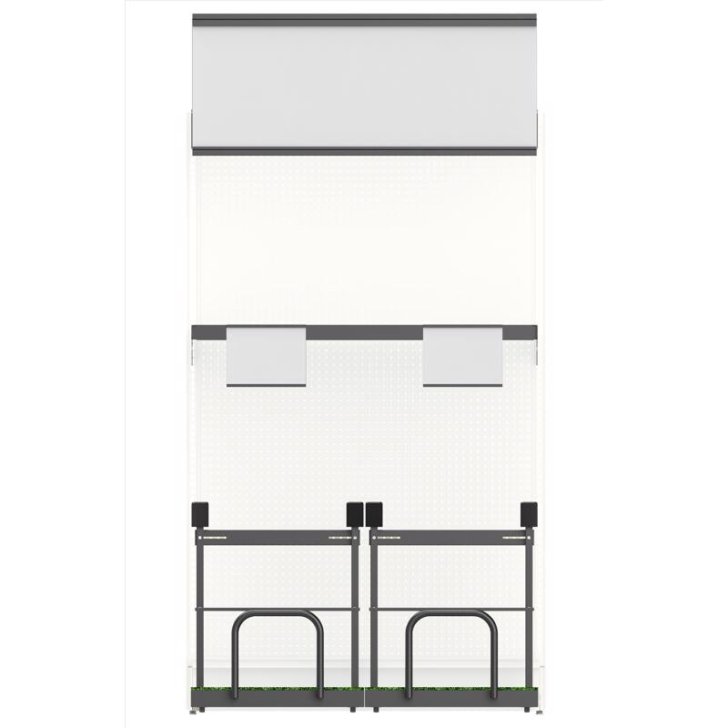 84 in. H X 49 in. W X 23 in. D Black Metal Mower Rack Display
