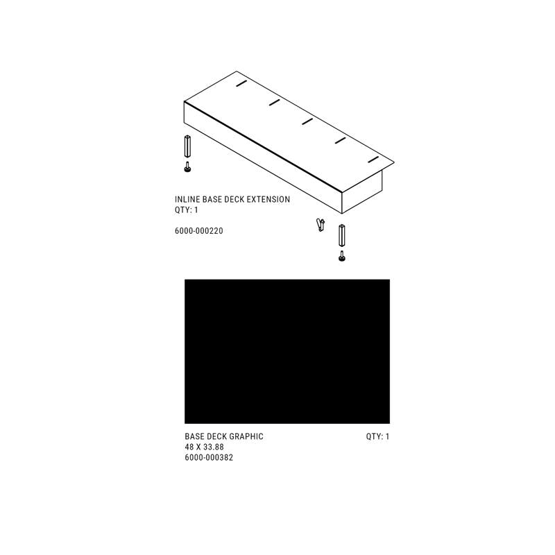 Standard L&G/Outdoor Living Sign Kit 4ft base deck extender kit