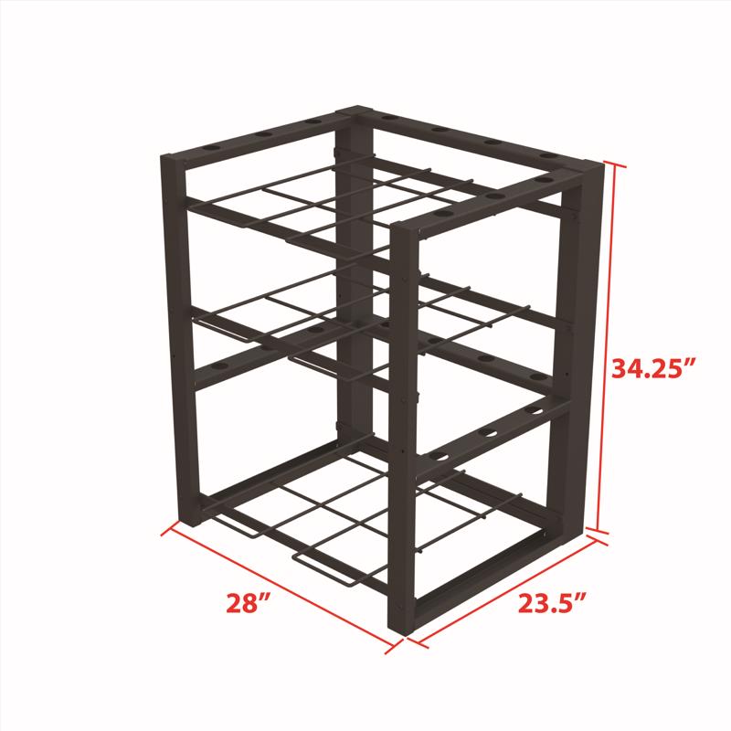 Black U-SHAPED UMBRELLA Display Metal