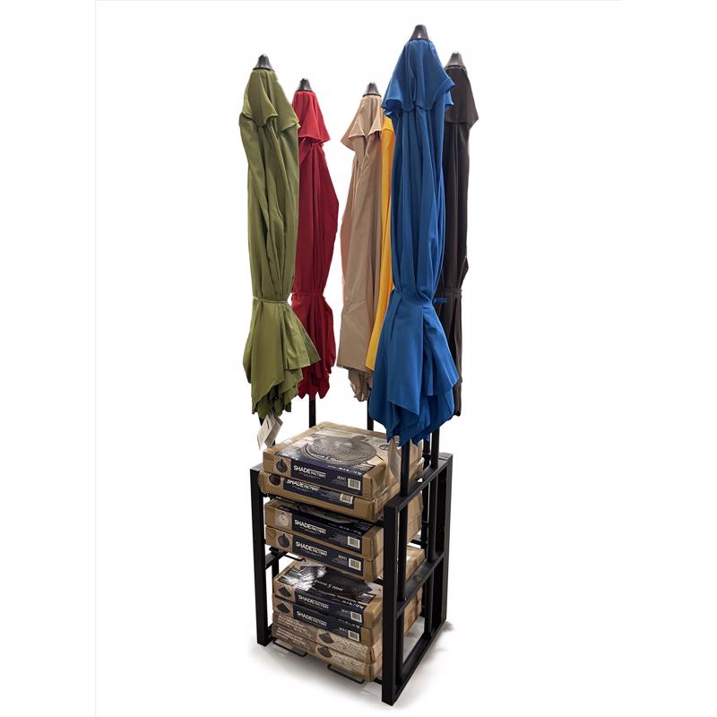 Black U-SHAPED UMBRELLA Display Metal