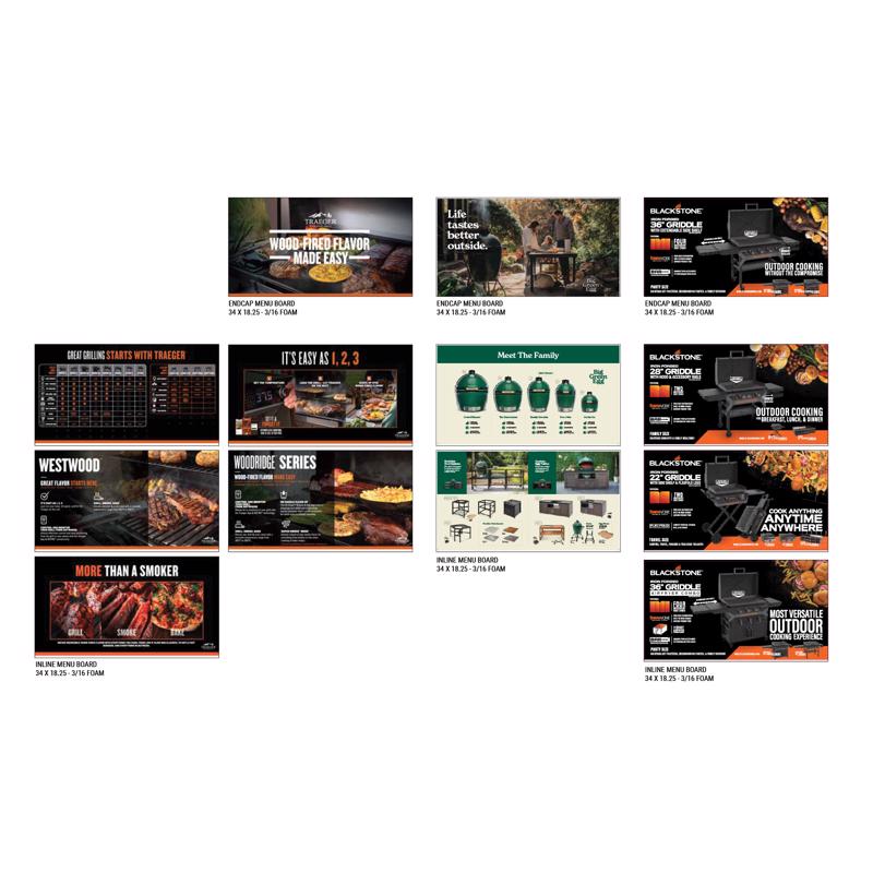 Standard L&G/Outdoor Living Sign Kit Elevate Ace Backyard and BBQ sign kit