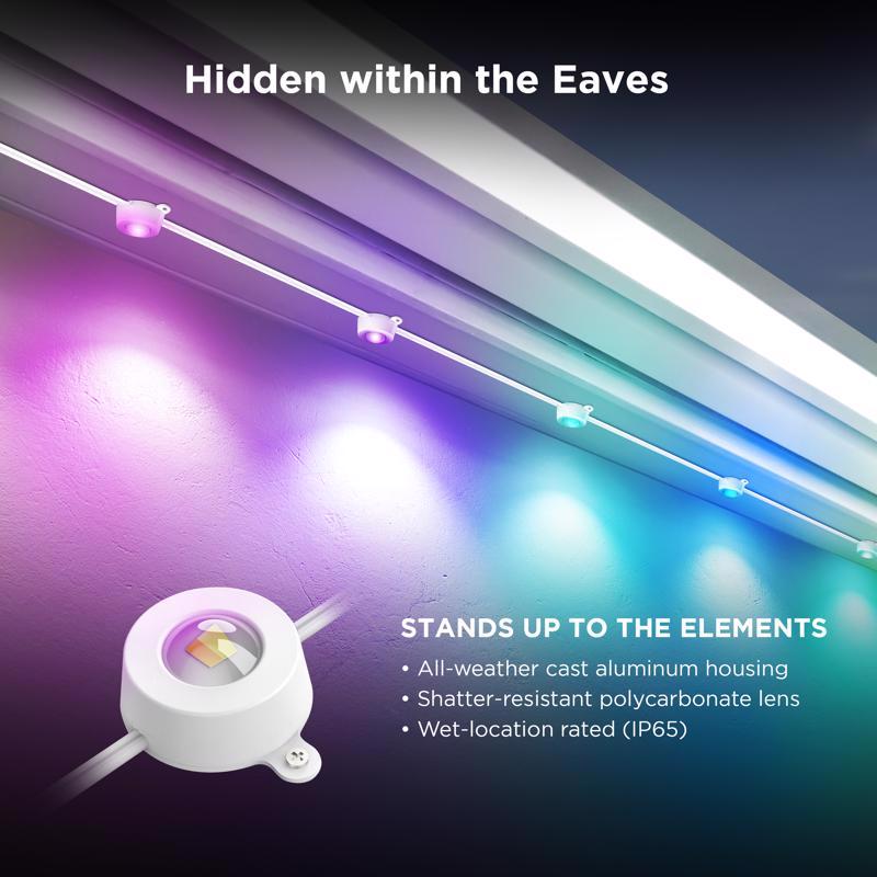 Feit Starter Kit LED Smart-Enabled Permanent Color Changing String Light Extension Multicolored 25 f