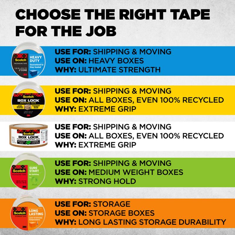 Scotch 1.88 in. W X 38.2 yd L Heavy Duty Packaging Tape 3 pk