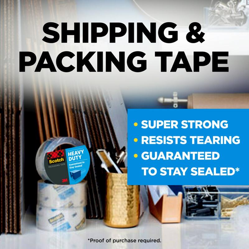 Scotch 1.88 in. W X 38.2 yd L Heavy Duty Packaging Tape 3 pk