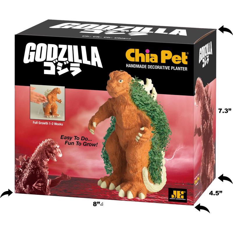 Chia Pet Godzilla Decorative Planter Clay