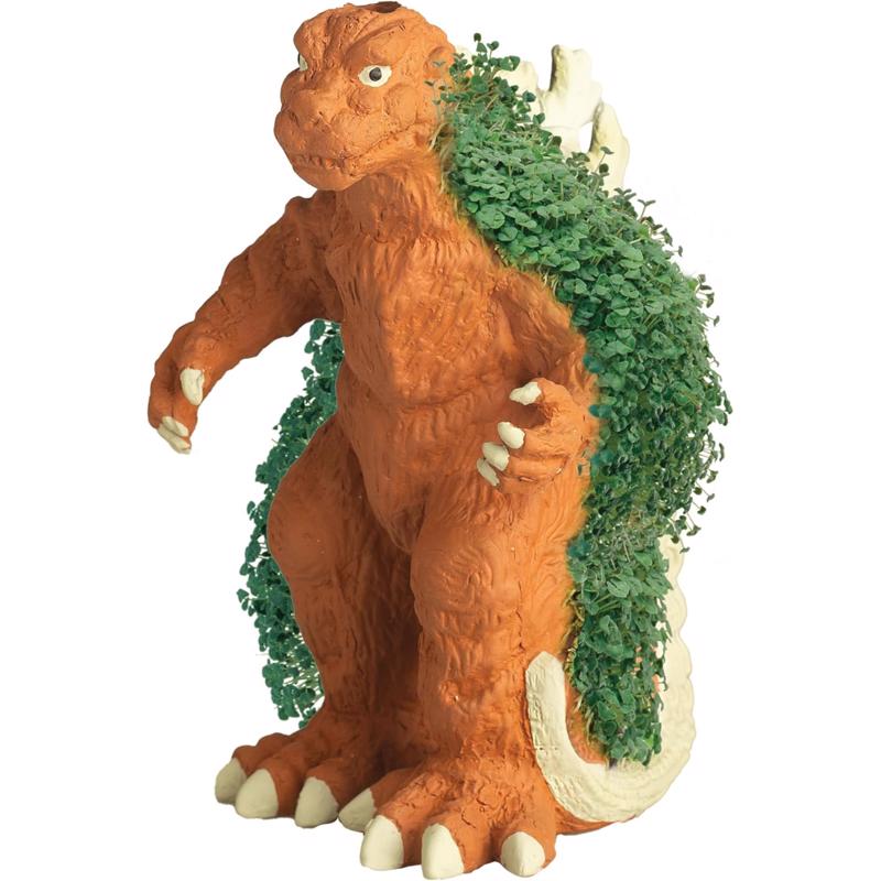 Chia Pet Godzilla Decorative Planter Clay