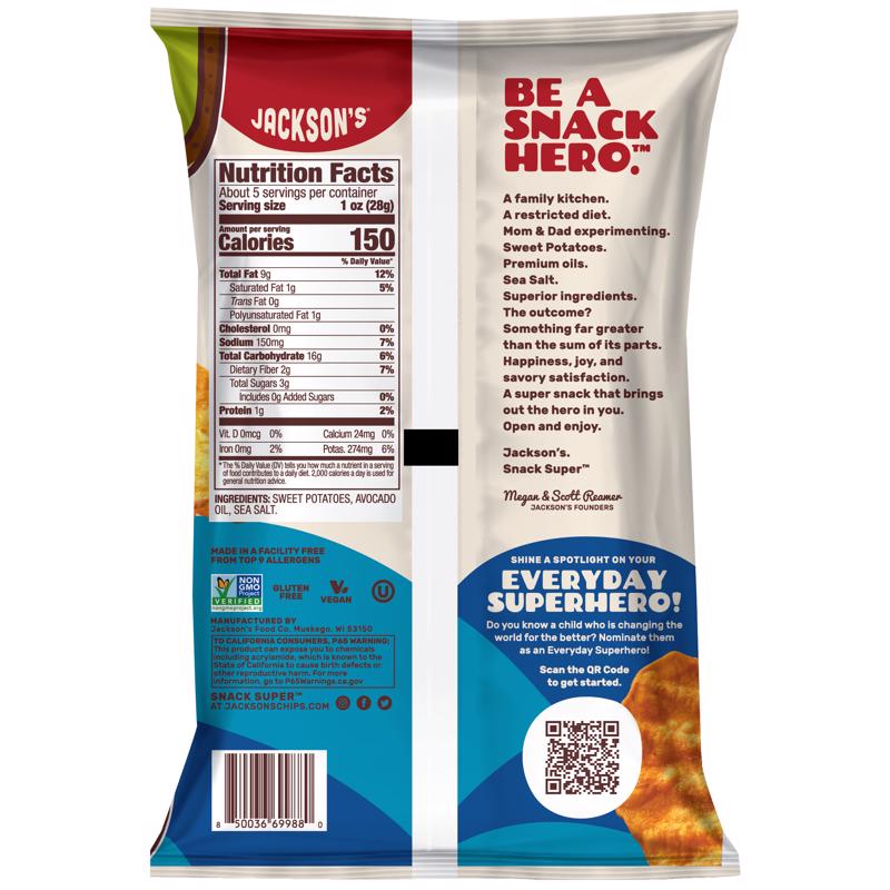 Jackson's Sea Salt Kettle Cooked Potato Chips 5 oz Bagged