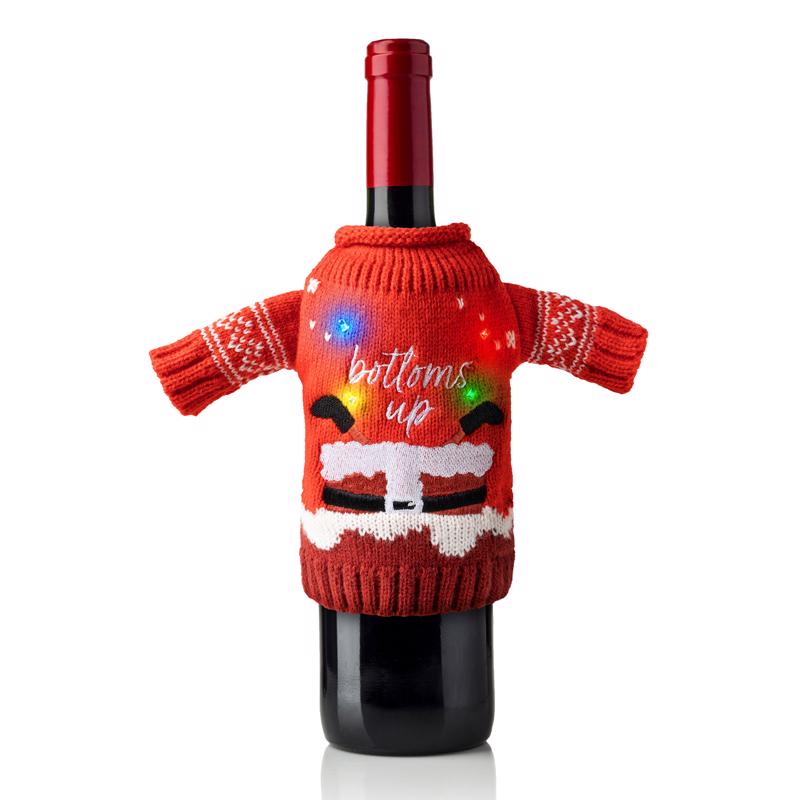 Uncle Bob's Light-Up Wine & Bottle Sweater