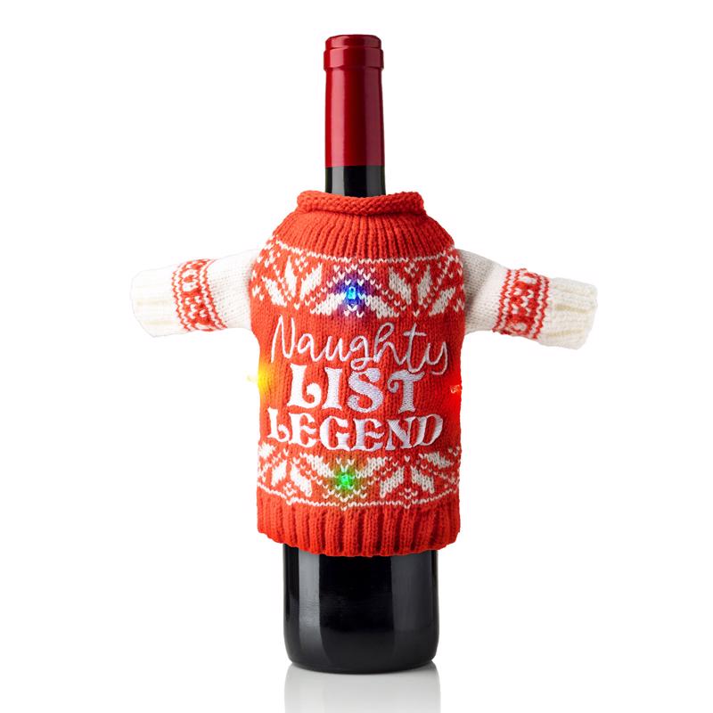 Uncle Bob's Light-Up Wine & Bottle Sweater