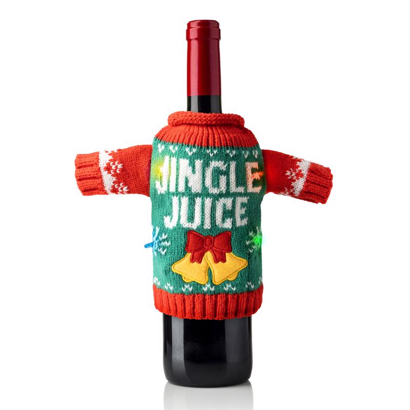 Uncle Bob's Light-Up Wine & Bottle Sweater