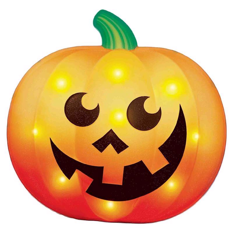 Magic Seasons Warm White 8 ct 15 in. LED Pumpkin Halloween Decor