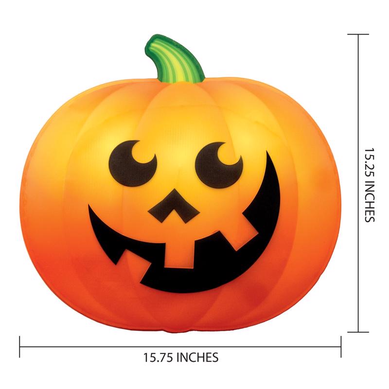 Magic Seasons Warm White 8 ct 15 in. LED Pumpkin Halloween Decor