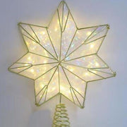 Celebrations LED Warm White Star Tree Topper 12 in.