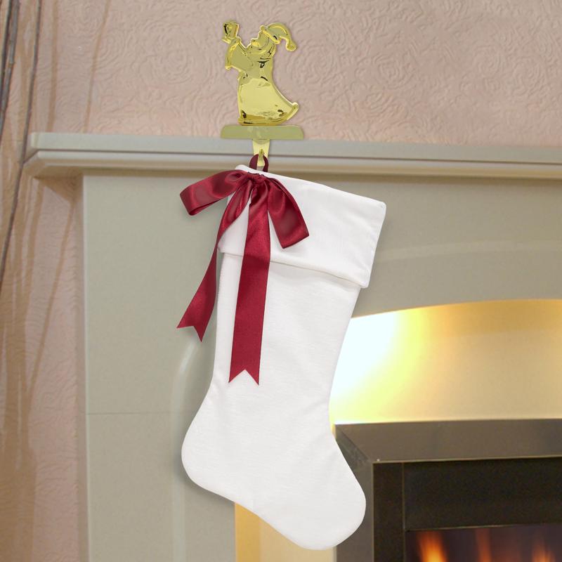 Dyno Red/White Matte W/Bow Christmas Stocking 20 in.