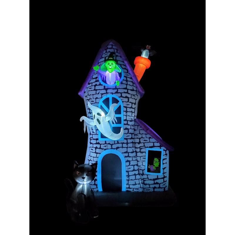 A Holiday Company 12 ft. LED Prelit Haunted House Inflatable