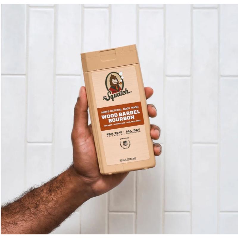 Dr. Squatch Wood Barrel Bourbon Scent Body Wash 14 fl. oz.