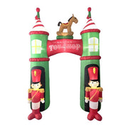 Celebrations LED White Christmas Soldiers Arch 12 ft. Inflatable